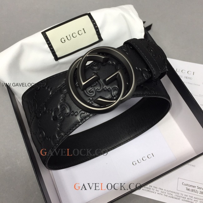 Gucci Classic Monogram Belt Original Leather GG Buckle